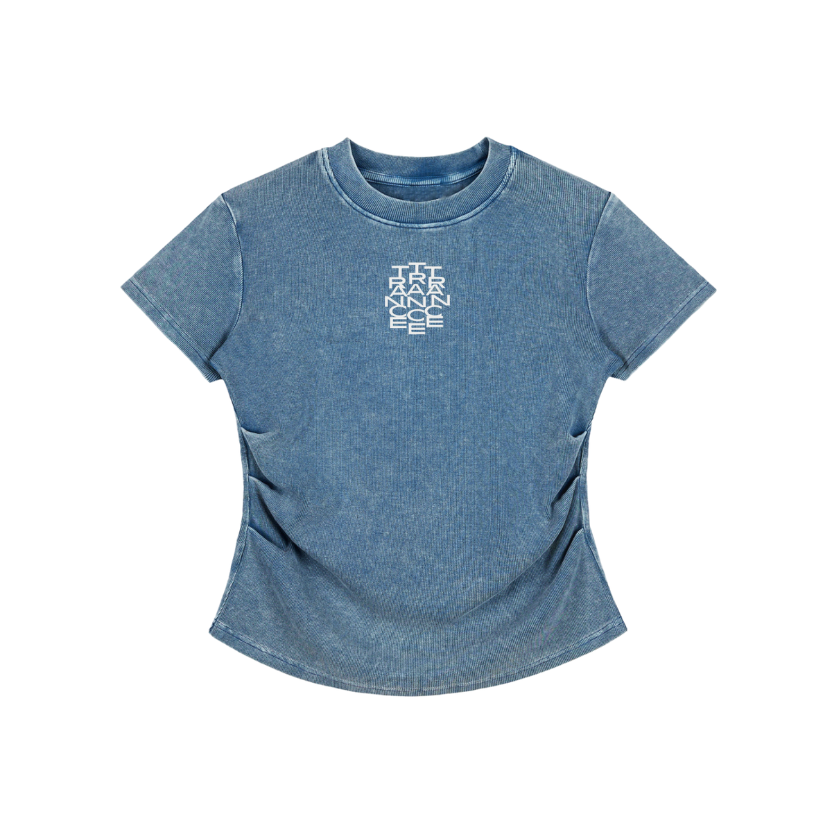Acid Washed Cotton "Denim Blue" Tee