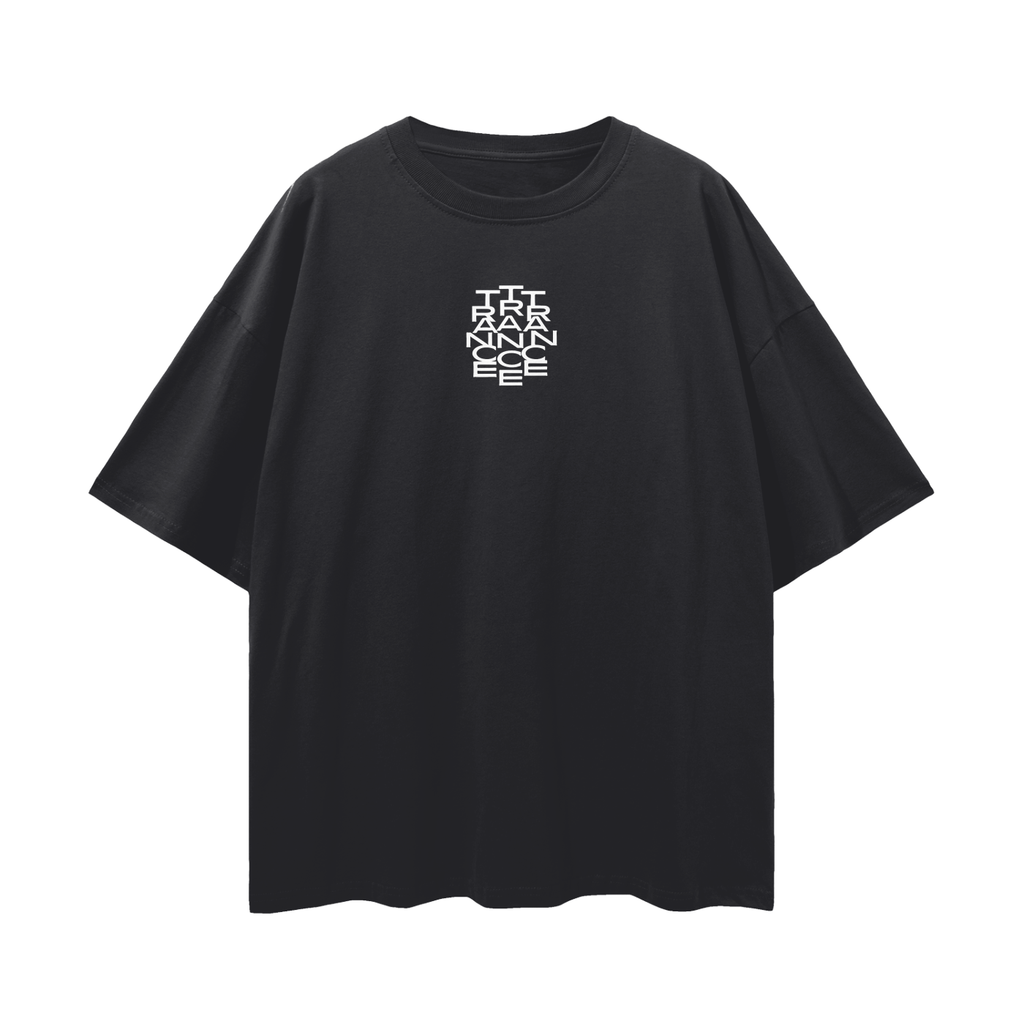 Unisex Oversize Deep Drop Shoulder Tee (Black)