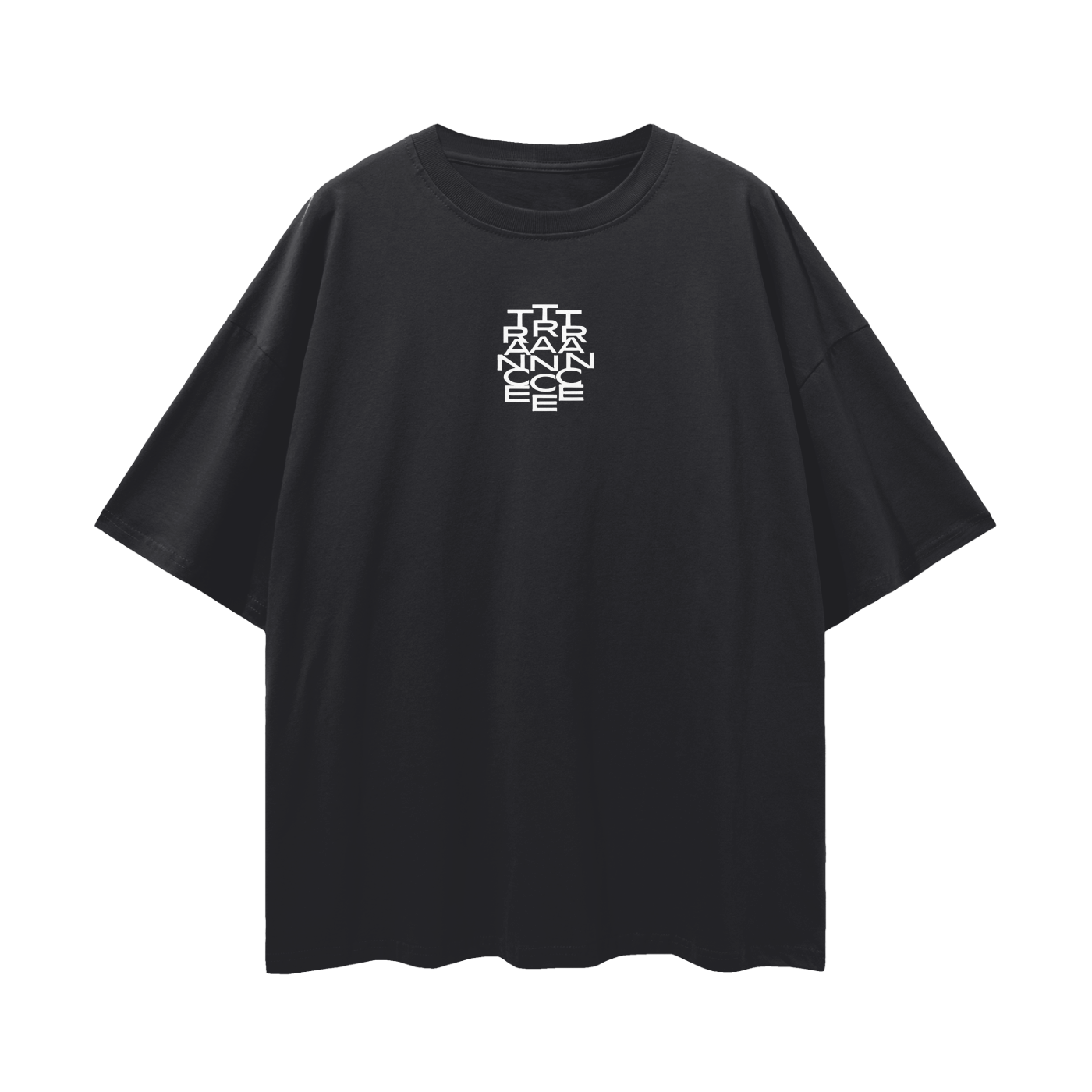Unisex Oversize Deep Drop Shoulder Tee (Black)