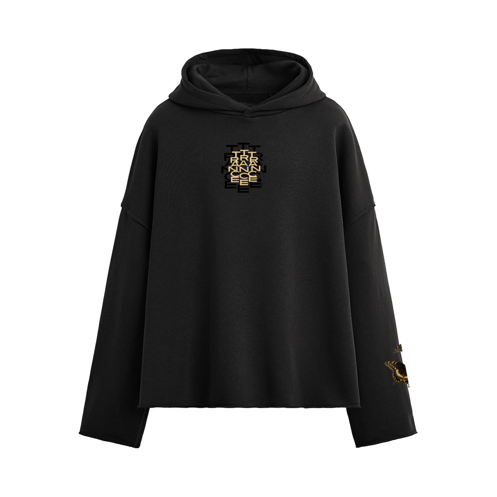 Unisex Cropped Boxy Hoodie (Luke 1:37)