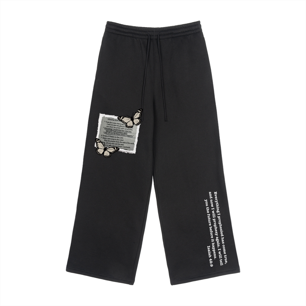 Fleece Drawstring Straight-Leg Sweatpants