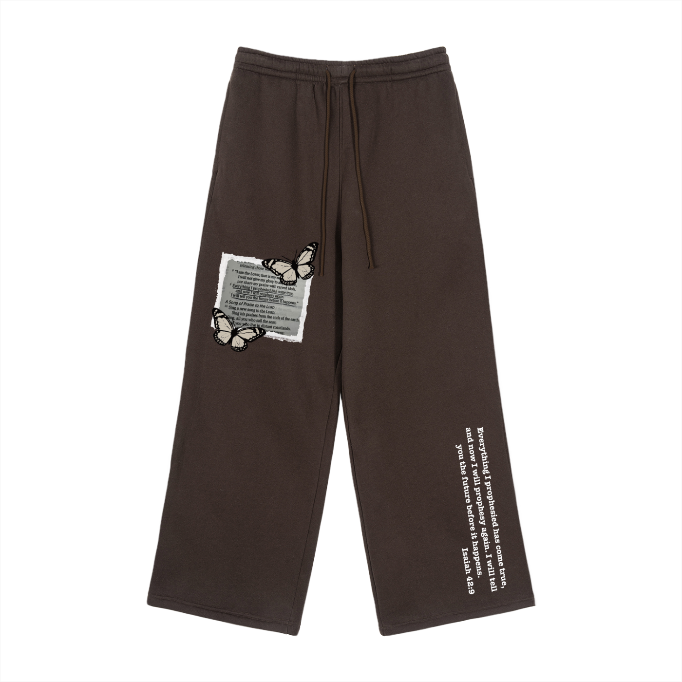 Fleece Drawstring Straight-Leg Sweatpants