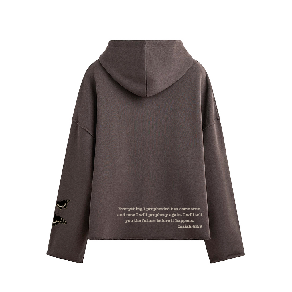 Unisex Cropped Boxy Hoodie（Isaiah 42:9)