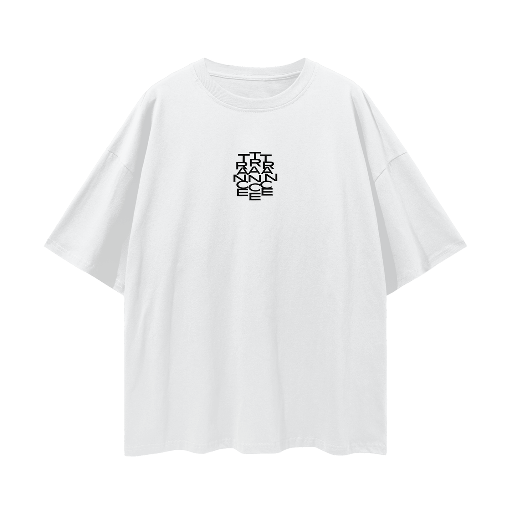 Oversize Deep Drop Shoulder Tee (White)