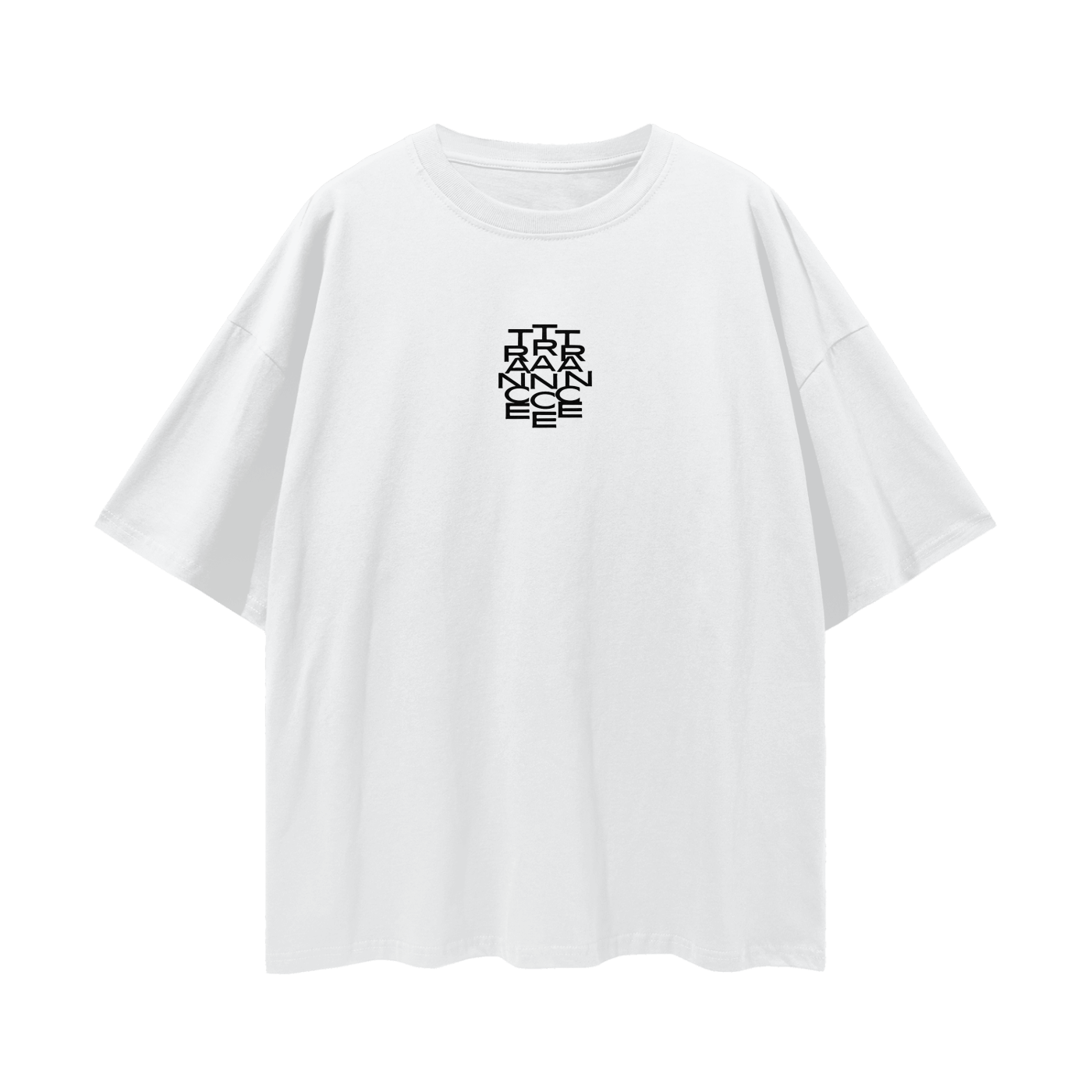 Oversize Deep Drop Shoulder Tee (White)