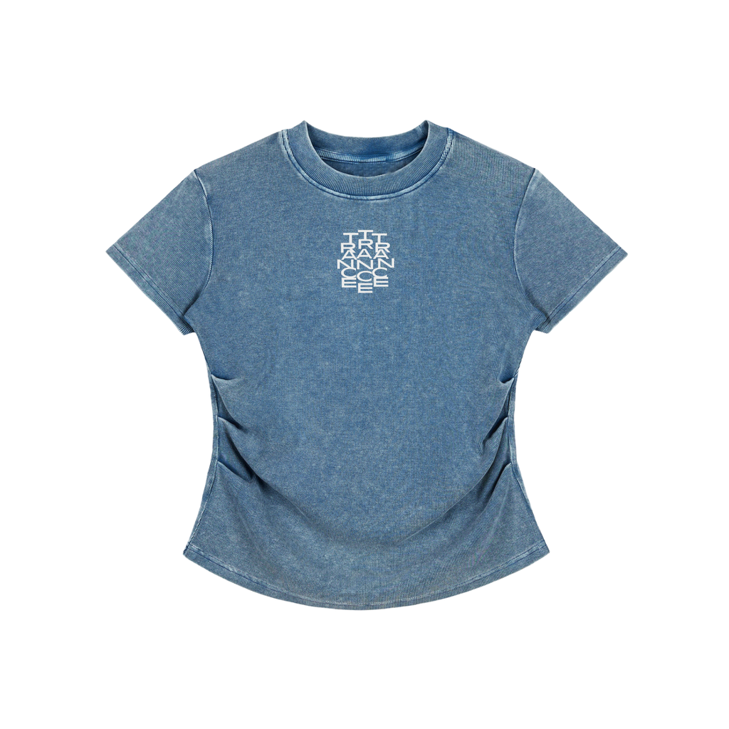 Acid Washed Cotton "Denim Blue" Tee