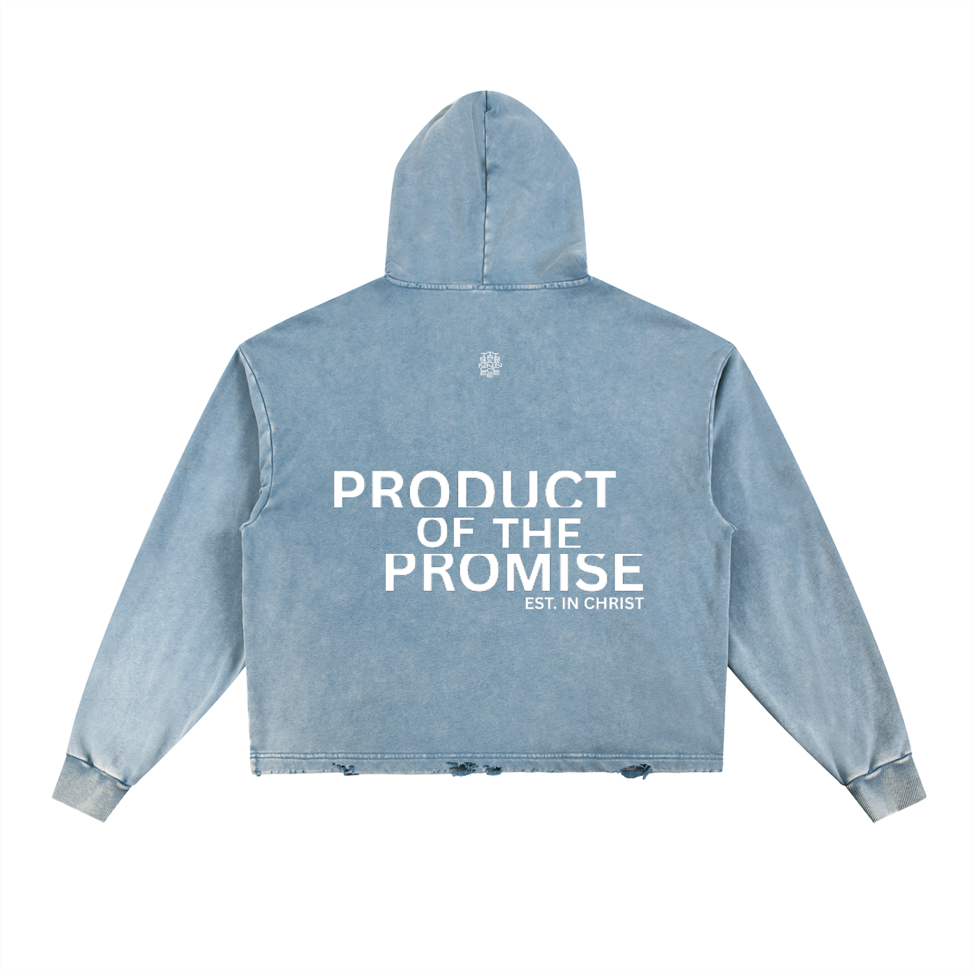 Vintage Washed Frayed-Hem Hoodie