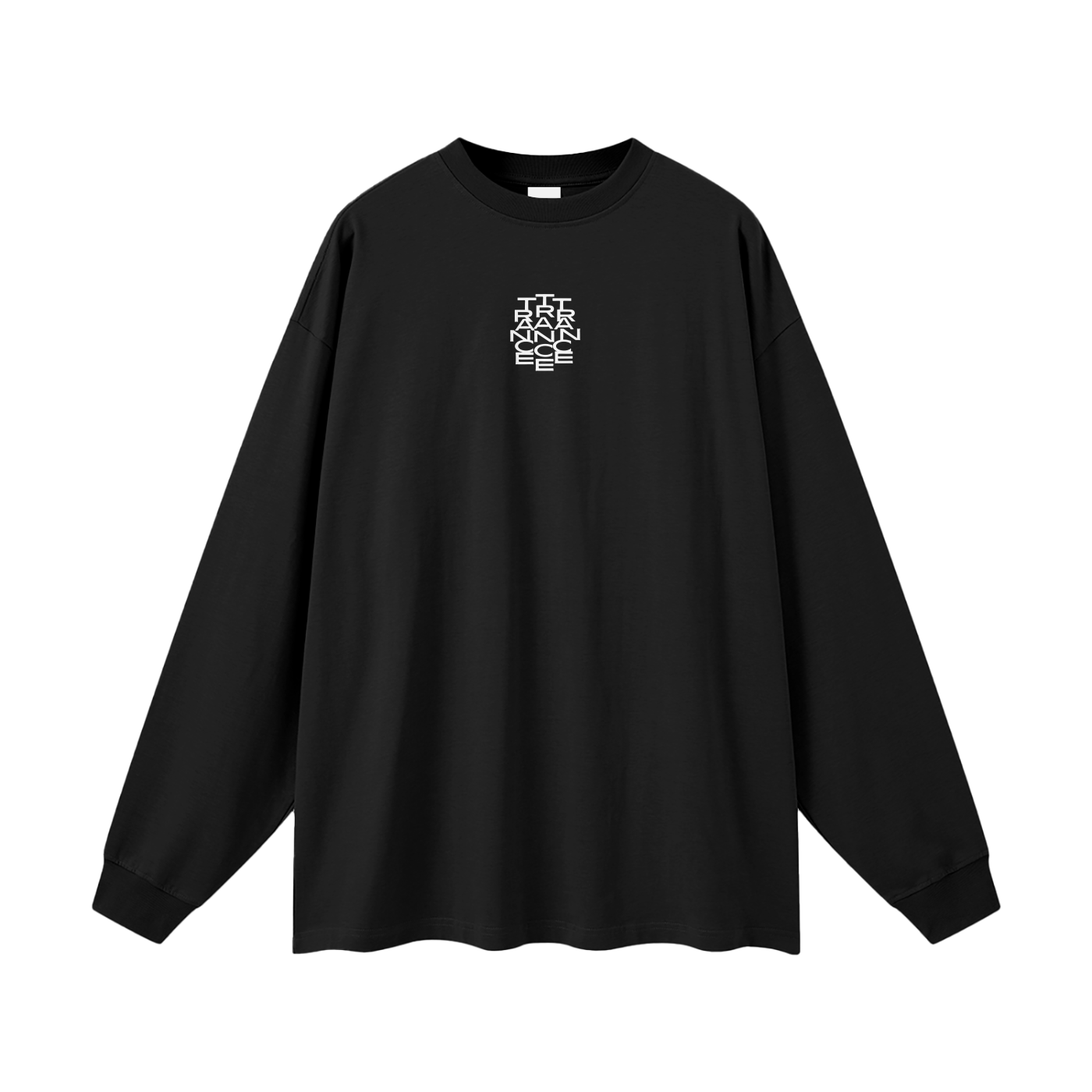Streetwear Unisex Cotton Long Sleeve Tee (Black)
