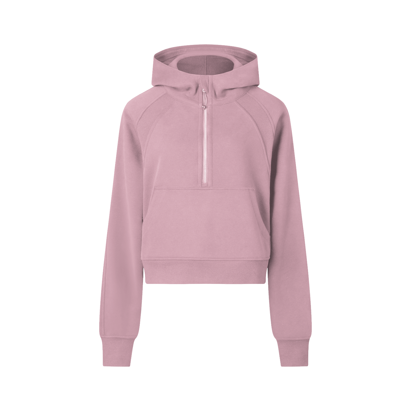 Cropped Half-Zip Athletic Hoodie