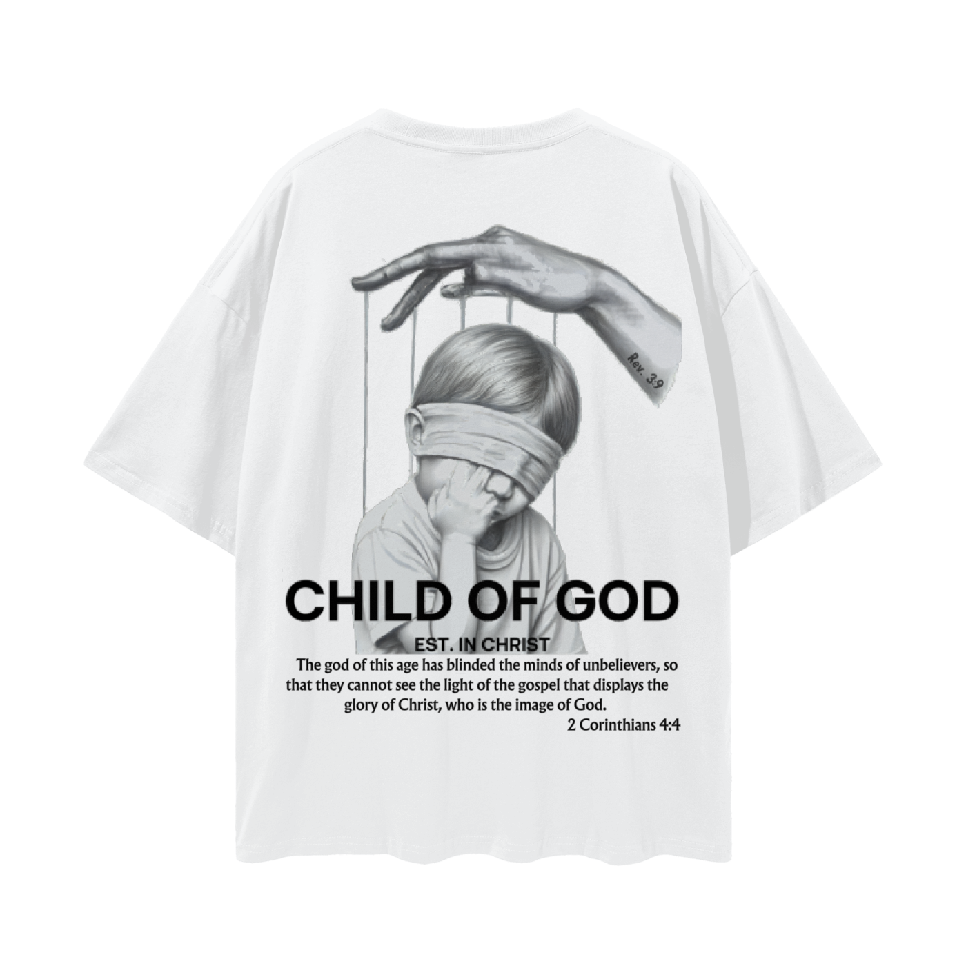 Oversize Deep Drop Shoulder Tee (White)